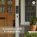 Cider House Rectangular Address Plaque - Metal Vertical House Numbers For Outside Home