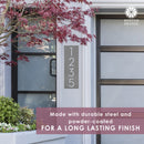 Cider House Rectangular Address Plaque - Metal Vertical House Numbers For Outside Home