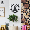 Antler Single Letter Monogram - Personalized Deer Antler Wall Decor