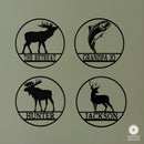 Wildlife Signs - Personalized Hunting Decor for Cabin, Gifts for Men - Custom Cowboy Western Wall Decor With Name