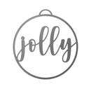Jolly Christmas Ornaments - 5 pack - Metal Christmas Tree Ornaments