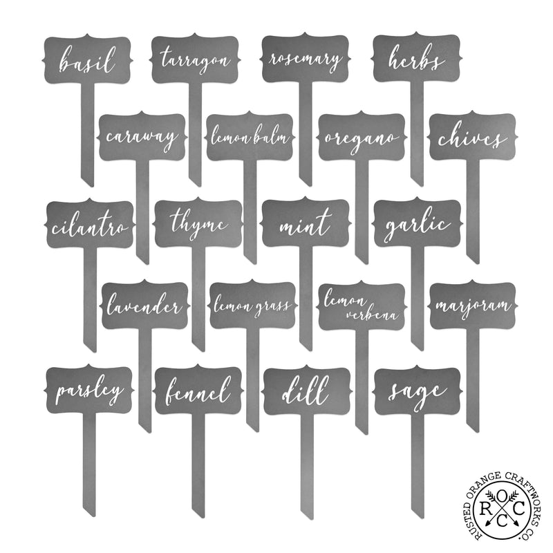 Window Garden Markers - Your Favorite 5 - Herb Garden Plant Identification Stakes