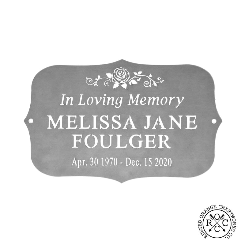 Classic Memorial Plaque - Graveyard Decoration Plaque for Cemetery