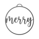 Jolly Christmas Ornaments - 5 pack - Metal Christmas Tree Ornaments