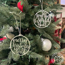 Merry Christmas & Joy to the World Y'all Ornament - Christmas Ornament Decorations