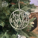 Merry Christmas & Joy to the World Y'all Ornament - Christmas Ornament Decorations