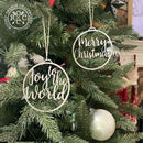 Merry Christmas & Joy to the World Y'all Ornament - Christmas Ornament Decorations