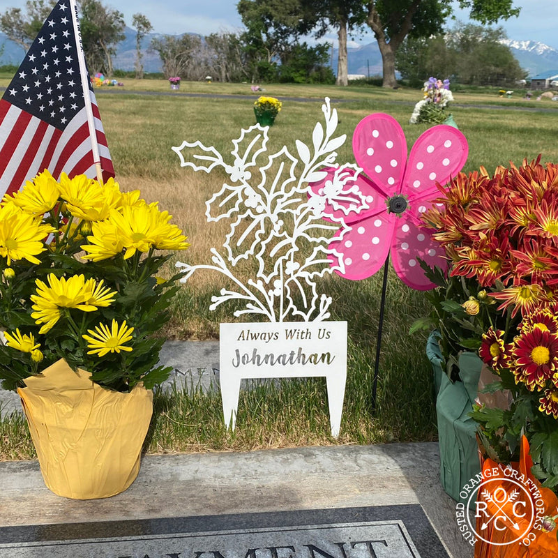 Flower Bouquet Stake - Metal Cutout Memorial Stake for Loved Ones