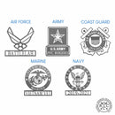 Military Personalized Plaque - Custom Armed Forces Memorial Day and Veterans Day Decor