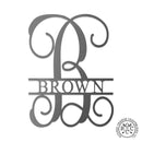 16" Fancy Letter Monogram - Custom Metal Family Sign House Name Plates
