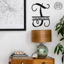 16" Fancy Letter Monogram - Custom Metal Family Sign House Name Plates