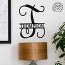 16" Fancy Letter Monogram - Custom Metal Family Sign House Name Plates