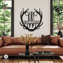 Antler Monogram with Name - Custom Metal Name Sign for Home Antler