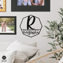 Ashton Monogram - 2 Sizes - Personalized Last Name Metal Signs