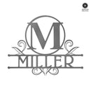 Austen Monogram - 2 Sizes - Metal Name Signs Personalized Monogram