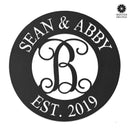 Nom Royale Monogram - Wedding Gift and Anniversary Gift for Couple Steel