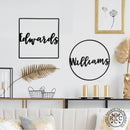 Open Script Sign 15" - 2 Styles - Anniversary or Wedding Gift Name Sign