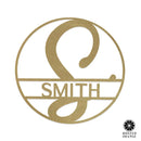 Fullerton Monogram - Circle or Square - Metal Last Name Sign Wall Decor