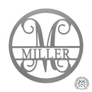 Thick Border Circle Monogram - Personalized Name Signs for Home Decor