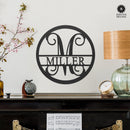 Thick Border Circle Monogram - Personalized Name Signs for Home Decor