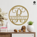 Thick Border Circle Monogram - Personalized Name Signs for Home Decor
