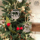 Nativity Ornaments - 5 pack - Metal Christmas Tree Ornaments