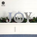 Joy Nativity - 4 Sizes - Metal Stand Up Joy Sign with Christmas Manger Scene