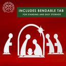 Minimalist Nativity Set - 3 Piece Standing Metal Holy Family Manger Scene