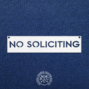 No Soliciting Sign- Small Rectangle with Block Font