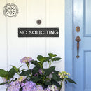 No Soliciting Sign- Small Rectangle with Block Font