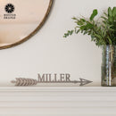 Somerset Arrow - Personalized Metal Name Sign for Wall Decor