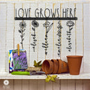 Our Family Garden - Personalized Birth Month Flowers Family Name Sign Mother's Day Gift