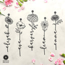 Our Family Garden - Personalized Birth Month Flowers Family Name Sign Mother's Day Gift