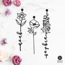 Our Family Garden - Personalized Birth Month Flowers Family Name Sign Mother's Day Gift
