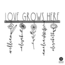 Our Family Garden - Personalized Birth Month Flowers Family Name Sign Mother's Day Gift
