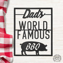 World Famous BBQ - BBQ Grill House Decor Personalized Name Sign