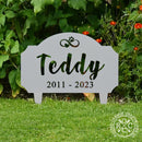 Pet Grave Marker - Standing - Personalized Pet Memorial Plaques