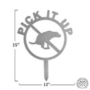Pick Up the Poop Yard Stake - Dog No Pooping Signs for Yard and Lawn