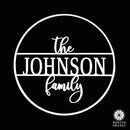 Chandler Family Sign - 4 Sizes - Personalized Circle Family Name Sign