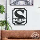 Covington Monogram - Personalized Metal Family Last Name Sign for Home Decor