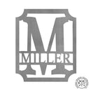 Covington Monogram - Personalized Metal Family Last Name Sign for Home Decor