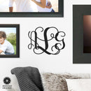 Fancy 3 Letter Monogram - 2 Sizes - Metal Wall Decor Family Monogram