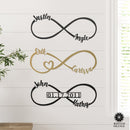 Infinity Sign- bedroom wall decor for couples, anniversary and wedding, eternity symbol