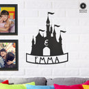 Mouse Ears and Castle Monogram - Personalized Name Sign For Kids Room