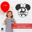 Mouse Ears and Castle Monogram - Personalized Name Sign For Kids Room