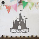 Mouse Ears and Castle Monogram - Personalized Name Sign For Kids Room