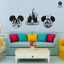 Mouse Ears and Castle Monogram - Personalized Name Sign For Kids Room