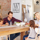 Weston Name and Date Monogram - 2 Sizes - Custom Metal Rectangle Monogram with Name and Date Sign