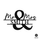 Mr and Mrs Personalized Name Sign - Couple Gifts Wall Decor For Bedroom
