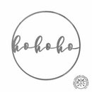 Minimalist Christmas Greetings - Round Metal Holiday Sign for Front Door
